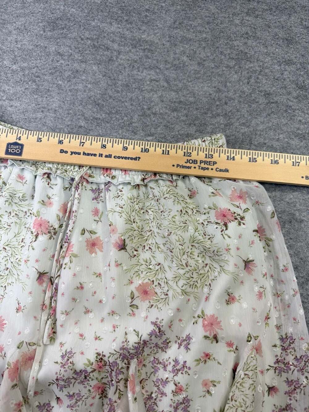 Mi Ami Floral Print Elastic Waist Mini Skirt with Ruffle Hem - Picture 4 of 5